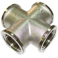 Крестовина 1/2" (латунь никелированная)