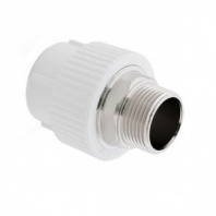 Муфта комбинир. ПП под ключ D50-1 1/2"НР РТП белая